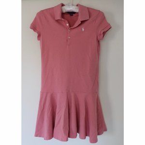 Girls' Coral Polo Collared Dress